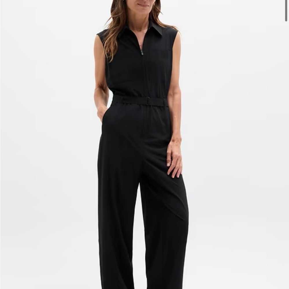 Athleta Black Sleeveless Jumpsuit